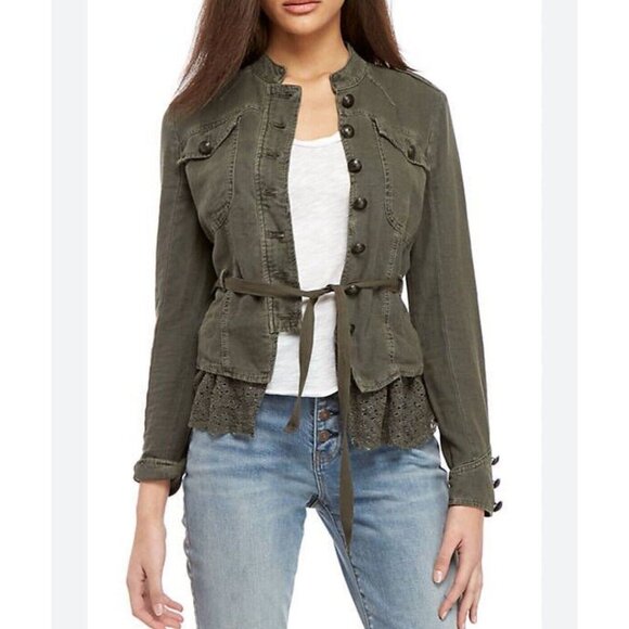 Free People Jackets & Blazers - Free People Olive Green Military Style Blazer